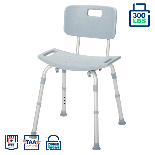 Picture of Pisces Direct Shower Chair with Removable Back