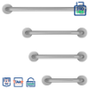 Picture of Pisces Direct Satin Brushed Textured Grab Bar with Covered Screws