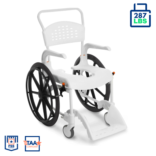 Picture of Etac Clean 24" Self-Propelled Wheelchair Shower/Commode Combo Chair