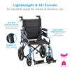 Picture of Lightweight Transport Chair with 12" Rear Wheels, Locking Hand Brakes, Flip Up Desk Arms
